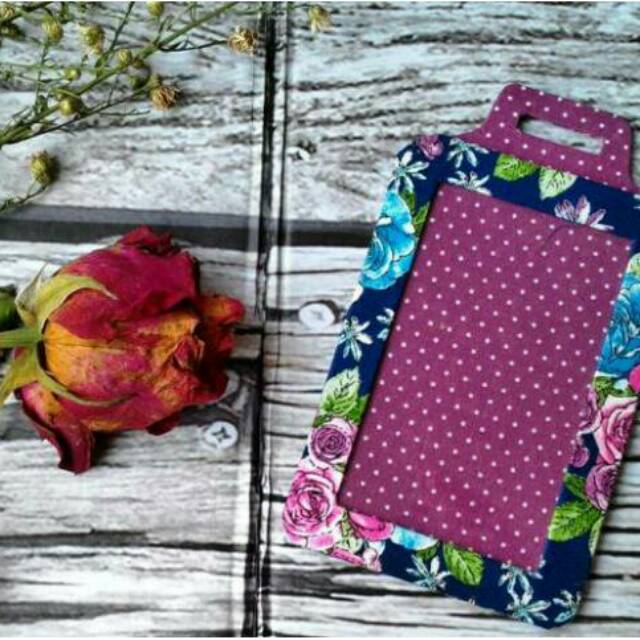 

ID Card Holder Flowers Series Navy Blue