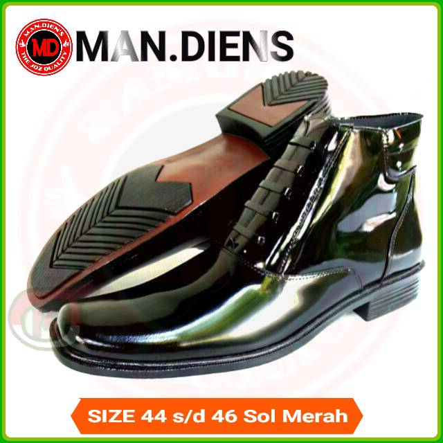 MANDIENS - PDH 03-LUX Sepatu Kulit Pantofel Pria Pdh Polri Tinggi Original Kilap