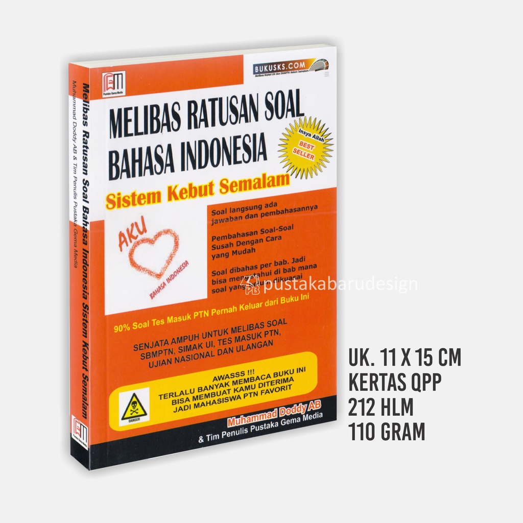 Buku Drilling UTBK : Buku SKS UTBK SBMPTN Saintek Soshum : Matematika / IPA / Bahasa Inggris / Fisika / Kimia / Biologi / Ekonomi / Bahasa Indonesia Original Best Seller-SKS BAHASA INDONESIA