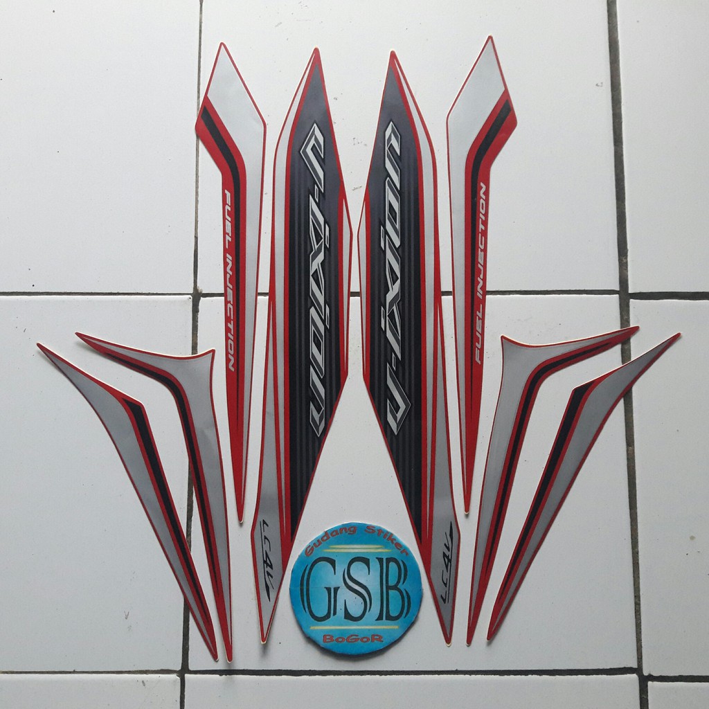 Striping Stiker Motor Yamaha Vixion 2013 Merah Shopee Indonesia