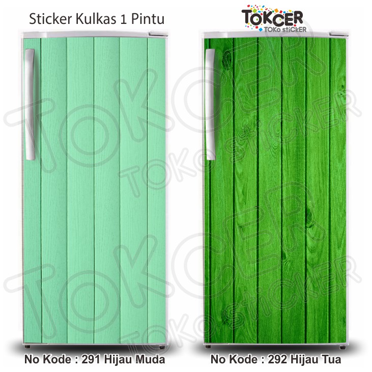 Stiker Kulkas 1 Pintu dan 2 Pintu Motif KAYU WARNA