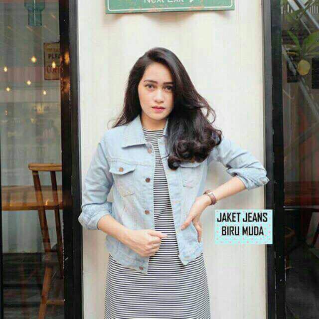 Jaket Polos Jeans (Jeans Wash Original)/ Jeans Murah/ Jaket Murah/ Jaket Wanita/ Jaket Hits Pusatgrosir_solo