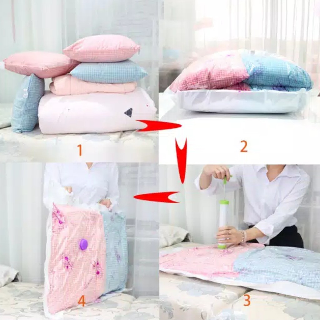 Tas Vakum Penyimpanan Pakaian Dan Selimut Vacuum Bag Tas Vakum Penyimpanan Pakaian Dan Selimut Vacuum Bag
