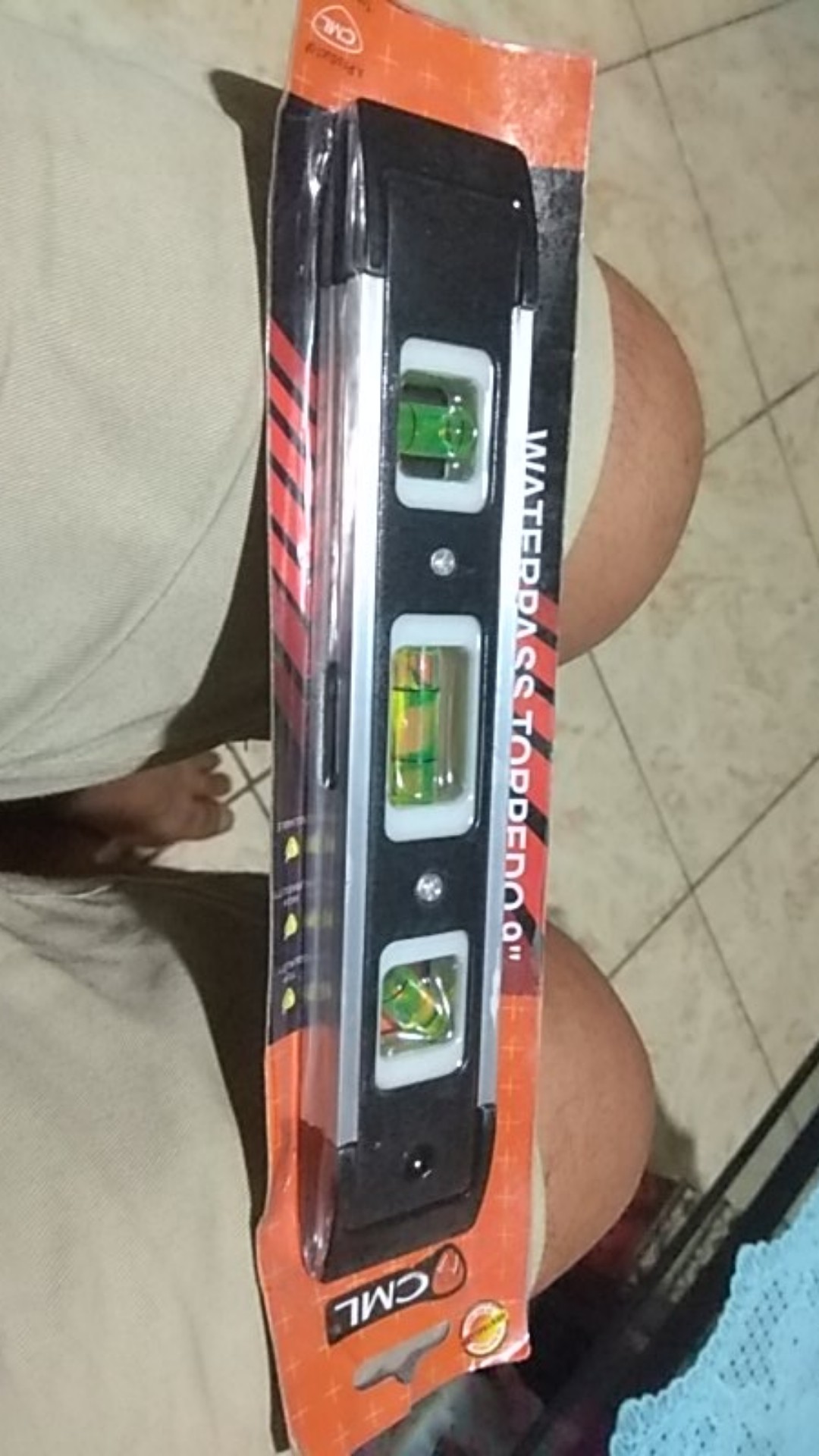 Waterpass Mini Torpedo 9 Inch - Alat Ukur Tukang 22.5cm Magnet - Water Pass