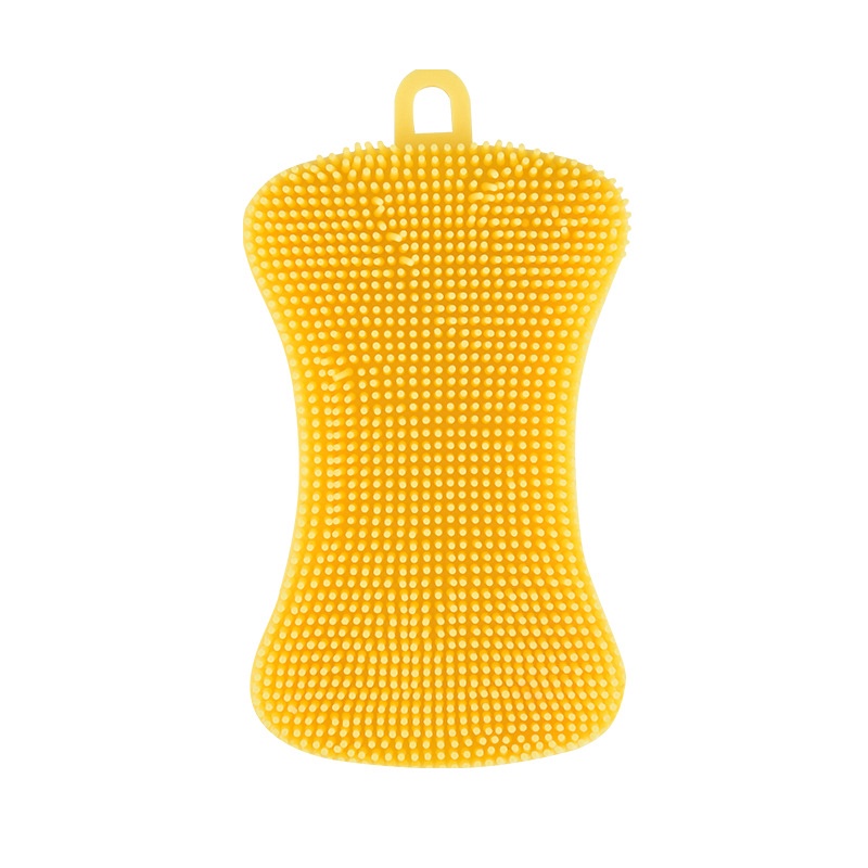 Silicone Dish Washing Sponge Scrubber Kitchen Cleaning Antibacterial Tool