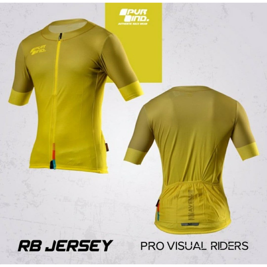 Jersey XC ROAD BIKE PVR ULTIMATE SERIES Mustard ~ Jersey Roadbike