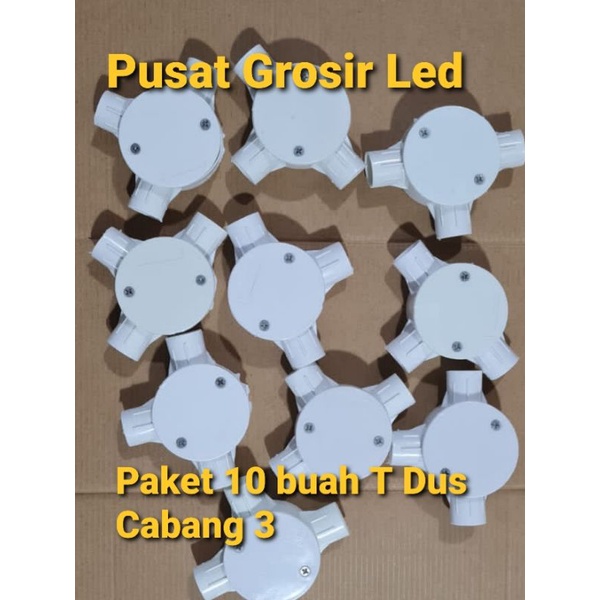 Paket 10 pcs T Dus Putih Cabang 3