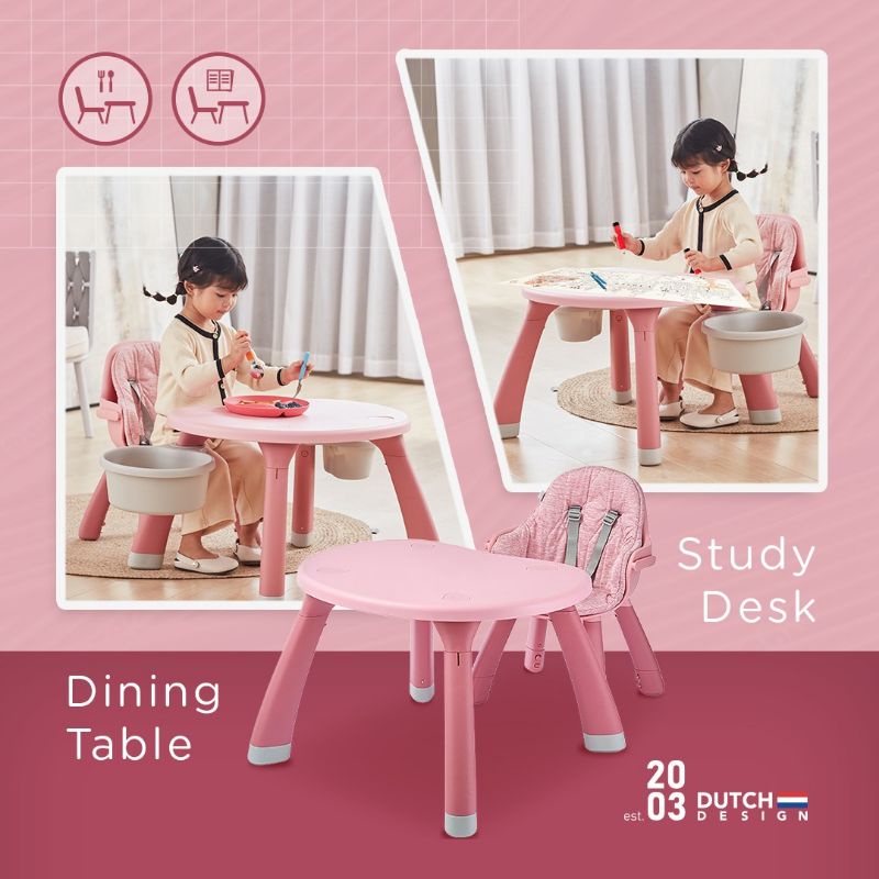 Cocolatte Highchair 3IN1 CL - UR 2312 Mushroom + / Kursi Makan Bayi &amp; Meja Belajar Anak / High Chair