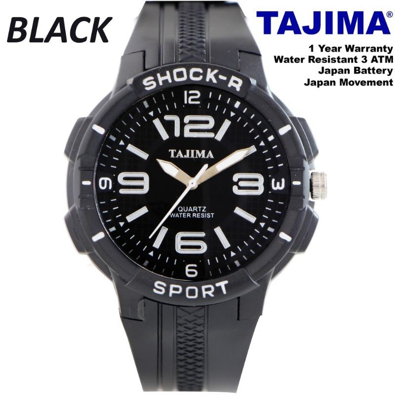 Tajima Analog 5027 - Jam Tangan Pria - Rubber - Garansi 1 tahun