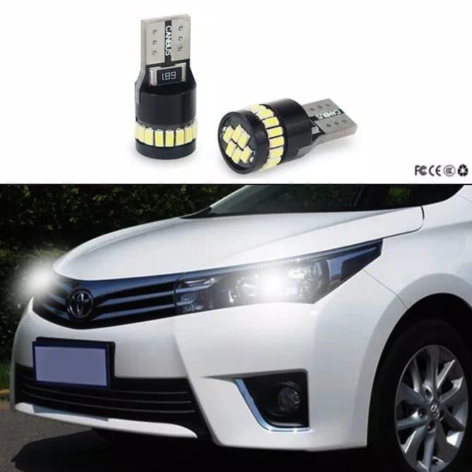 BEST LAMPU LED T10 ROTARY 3014 24 CANBUS METAL SOKET SENJA PLAT MOTOR MOBIL - PUTIH , NOV@L ....