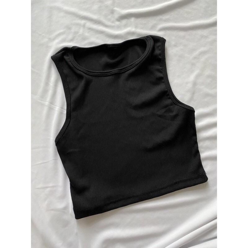 Rib Tanktop Crop Top / baju wanita korea / crop top korea