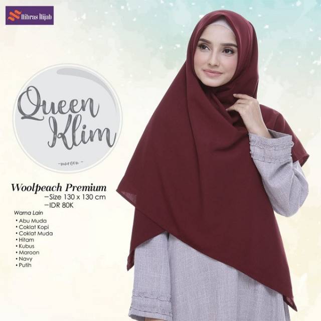 HIJAB SEGIEMPAT SYARI QUEEN KLIM 130 X130 II NIBRAS HIJAB