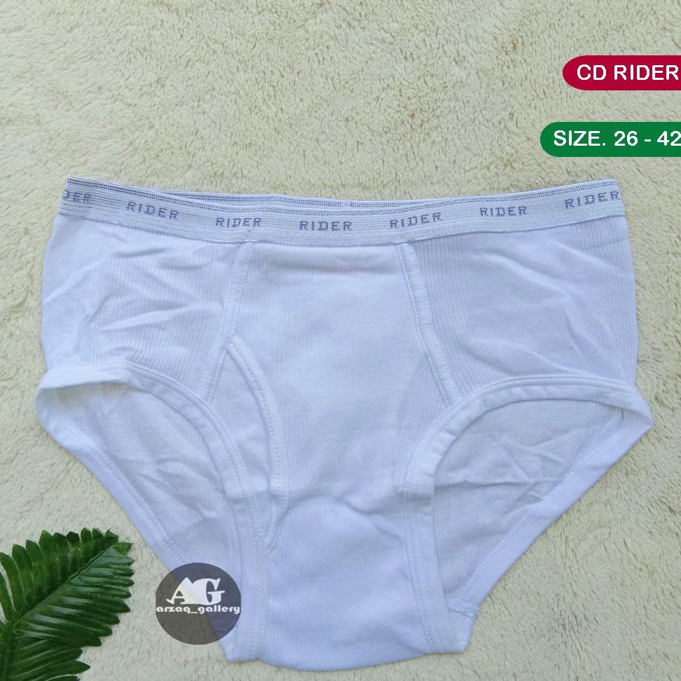 [ Satuan ] Cd Rider 125B | Celana Dalam Pria Dewasa Rider Putih | Sempak Pria | Celana Dalam | Rider
