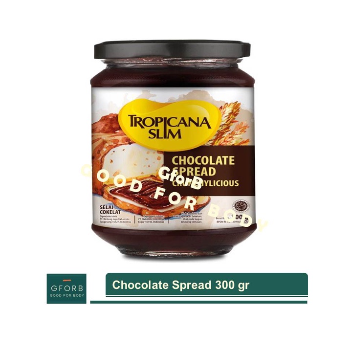 

Tropicana Slim Chocolate Spread 300 gr Selai Roti Coklat Sugar Free