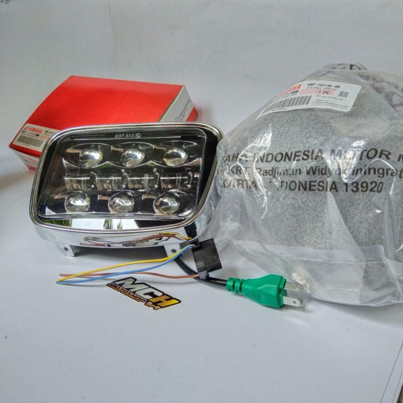 Lampu depan Daymaker Oval Rx King || Batok+Ring Original Yamaha Free Socket H4/HS1-5