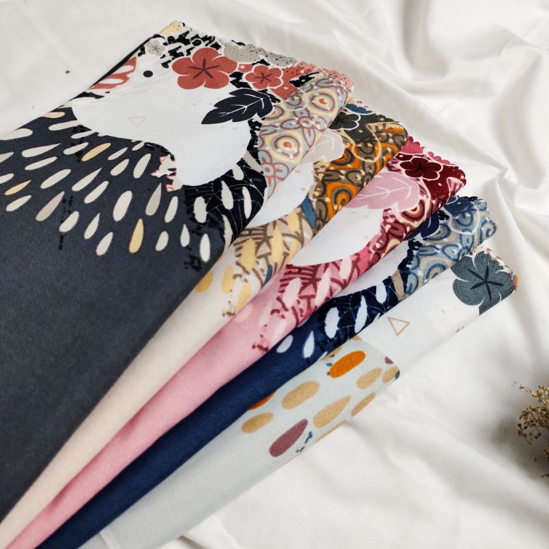 KERUDUNG SEGIEMPAT MOTIF JILBAB VOAL MOTIF HIJAB SQUARE PREMIUM SURABAYA