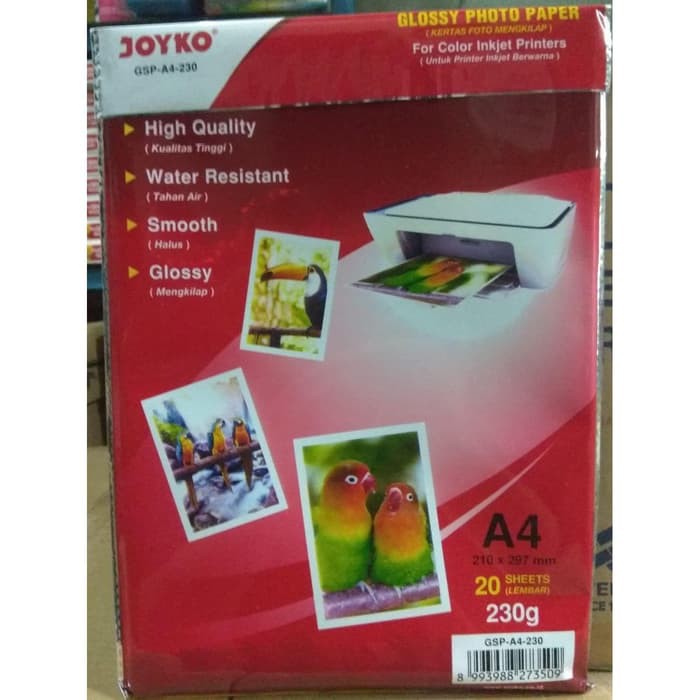 

Kertas Foto / Glossy Photo Paper Joyko Tebal 230 Gr Gsm Gram