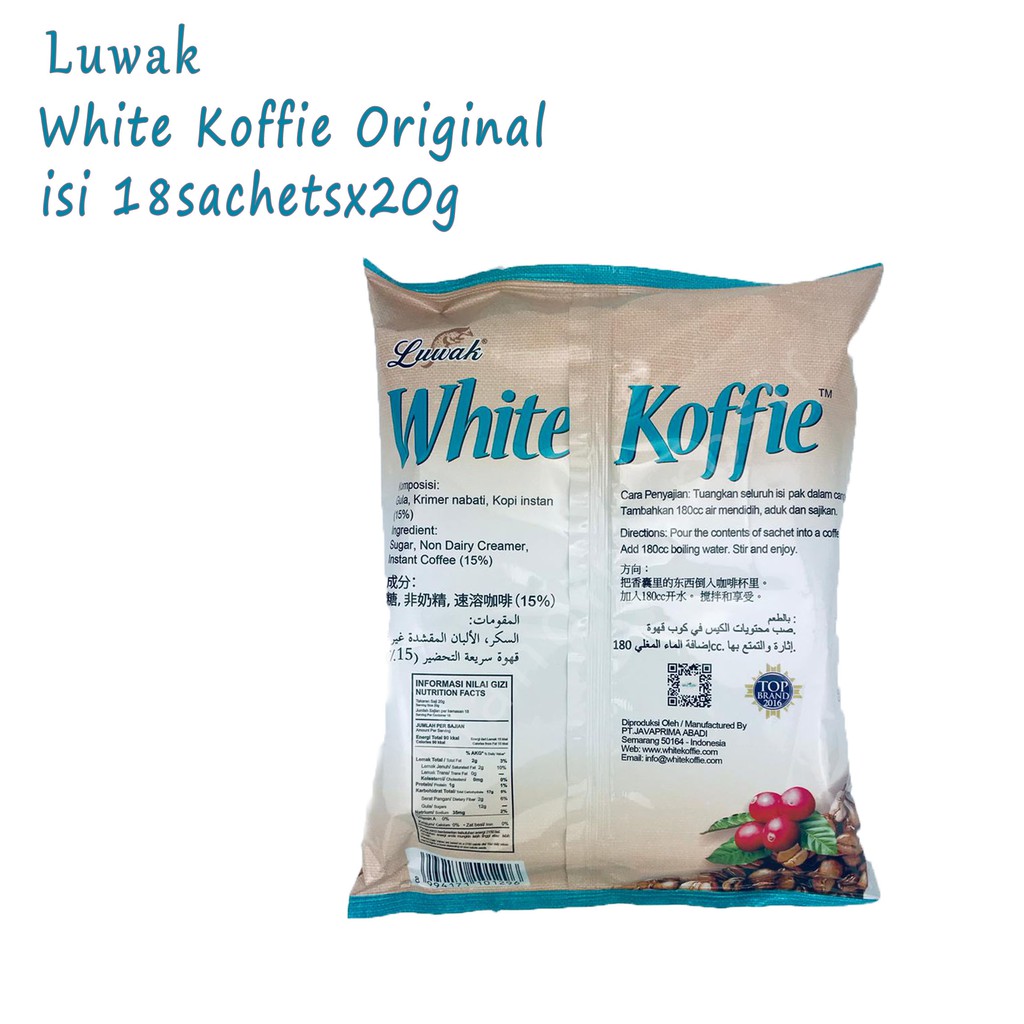 Kopi * Luwak White Koffie * Original * isi 18sachetx20g