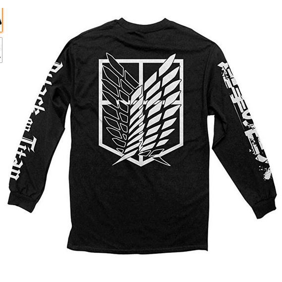 Longsleeve SNK Attack on Titan Kanji Black