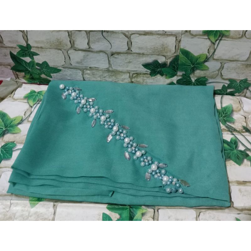 SEGIEMPAT PAYET BANDO BELLA/HIJAB BANDO MUTIARA/KERUDUNG PAYET BELLA SQUERE-Tosca