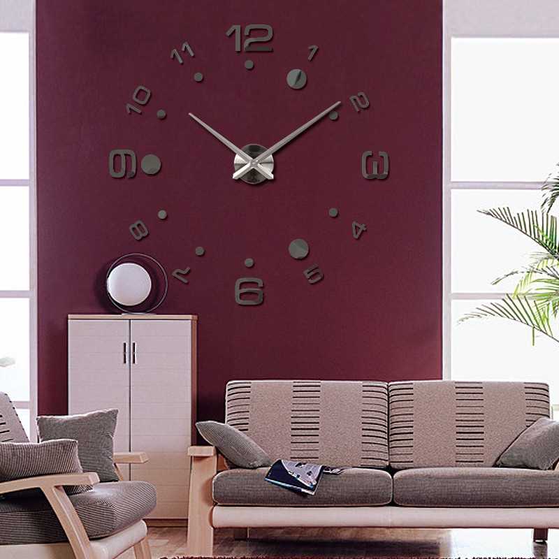 (BISA COD) RVOSTR Jam Dinding Besar DIY Giant Wall Clock Arcylic 100cm - DIY-204