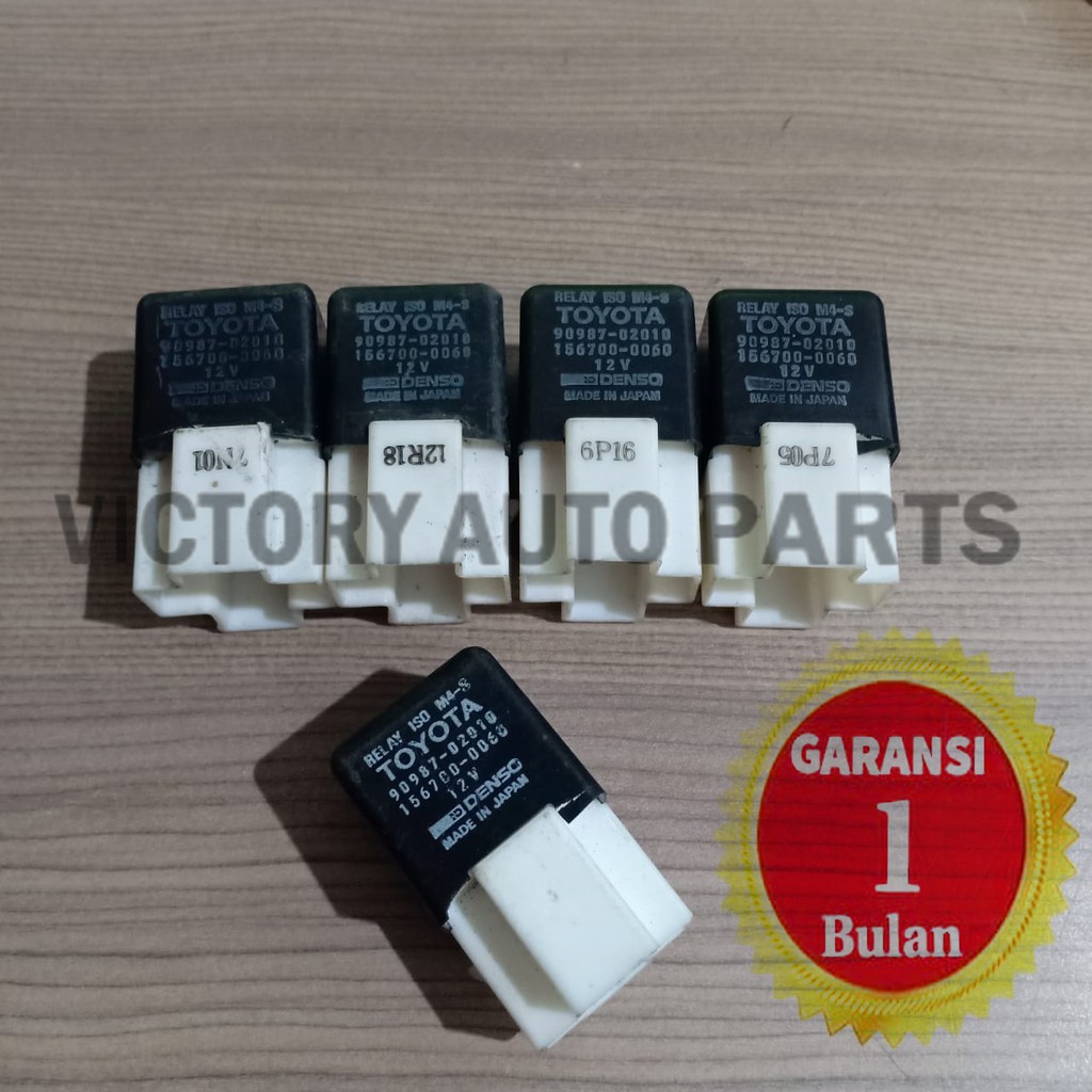 Relay fuse box hitam kaki 4 12V Corolla great all new corolla great corola absolute kijang ORI COPOT