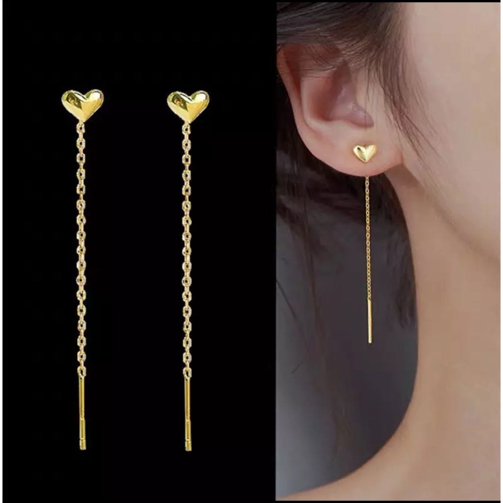 Anting Drop Titanum Model Love Warna Gold