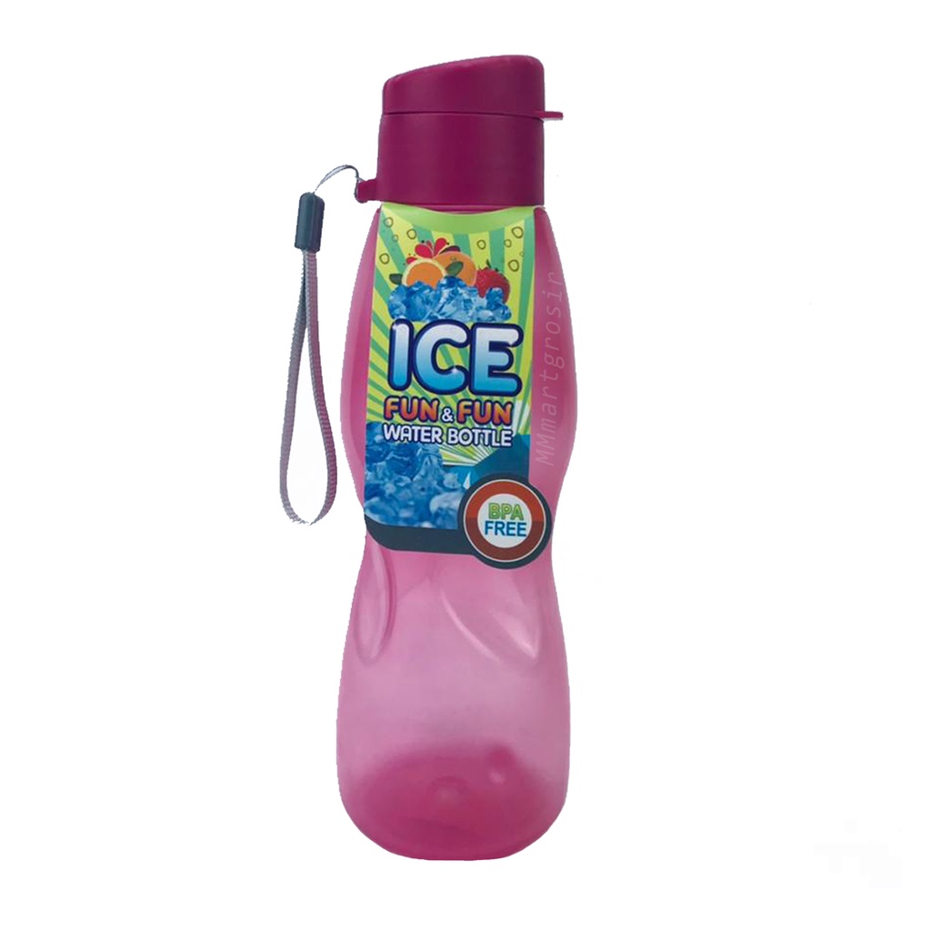 Ice Fun&amp;fun Water Bottle / Botol minum tutup topi / botol minum /pink A02 / 800ml