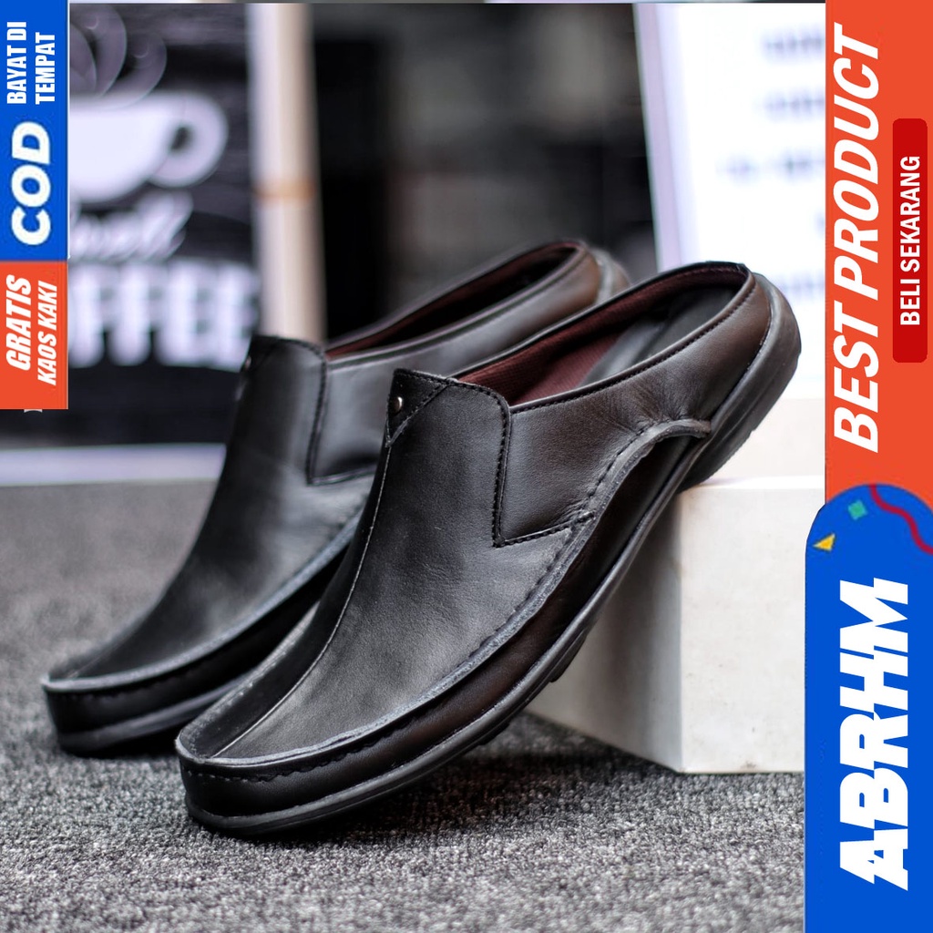 Abrhm Class - Sepatu Sandal Pria Bustong Kulit Asli