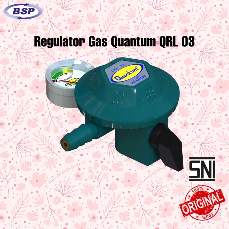 QUANTUM Regulator Gas LPG QRL-03 / QRL-04Plus / QRL-14 / Regulator Tekanan Rendah dengan Meteran