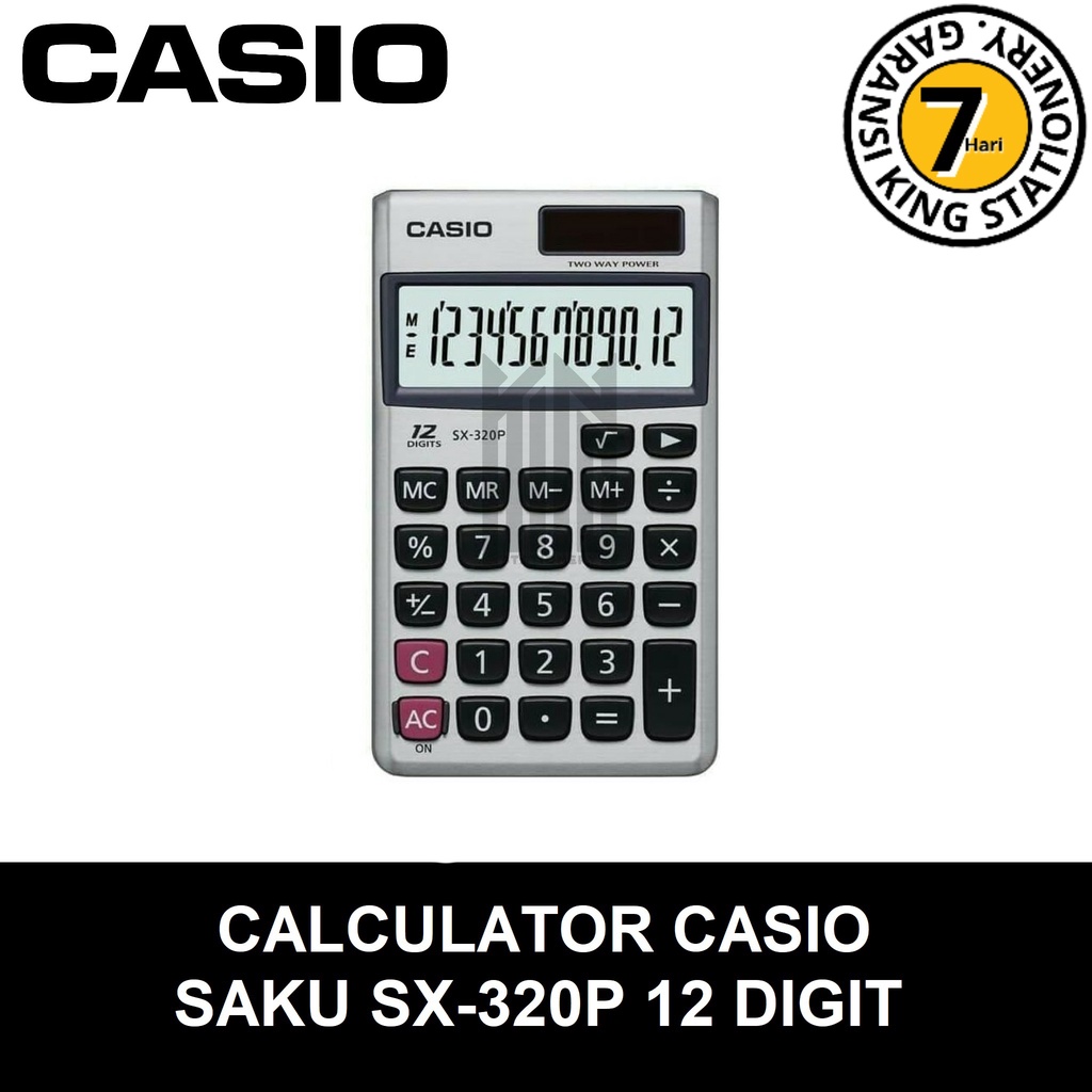 

KALKULATOR / CALCULATOR CASIO SAKU SX-320P-12D (12 DIGIT) ORIGINAL