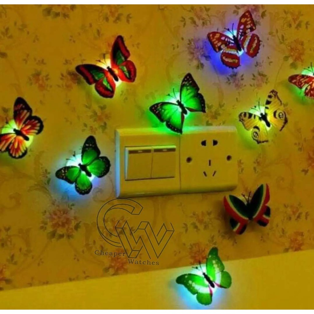 Cheaper-Lampu Kupu Kupu Lampu Hias Dekorasi Led Butterfly Hiasan Rumah Walpaper Dinding