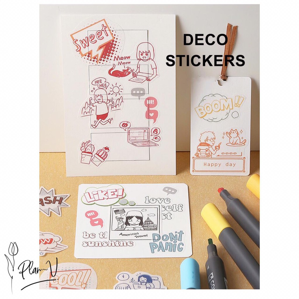 

《PLAN-V》INFEELME 40 PCS CHARACTER DECOR STICKER | STICKER KARAKTER