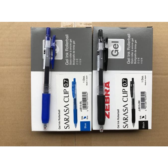 

pulpen zebra sarasa 0.5 hitam / biru