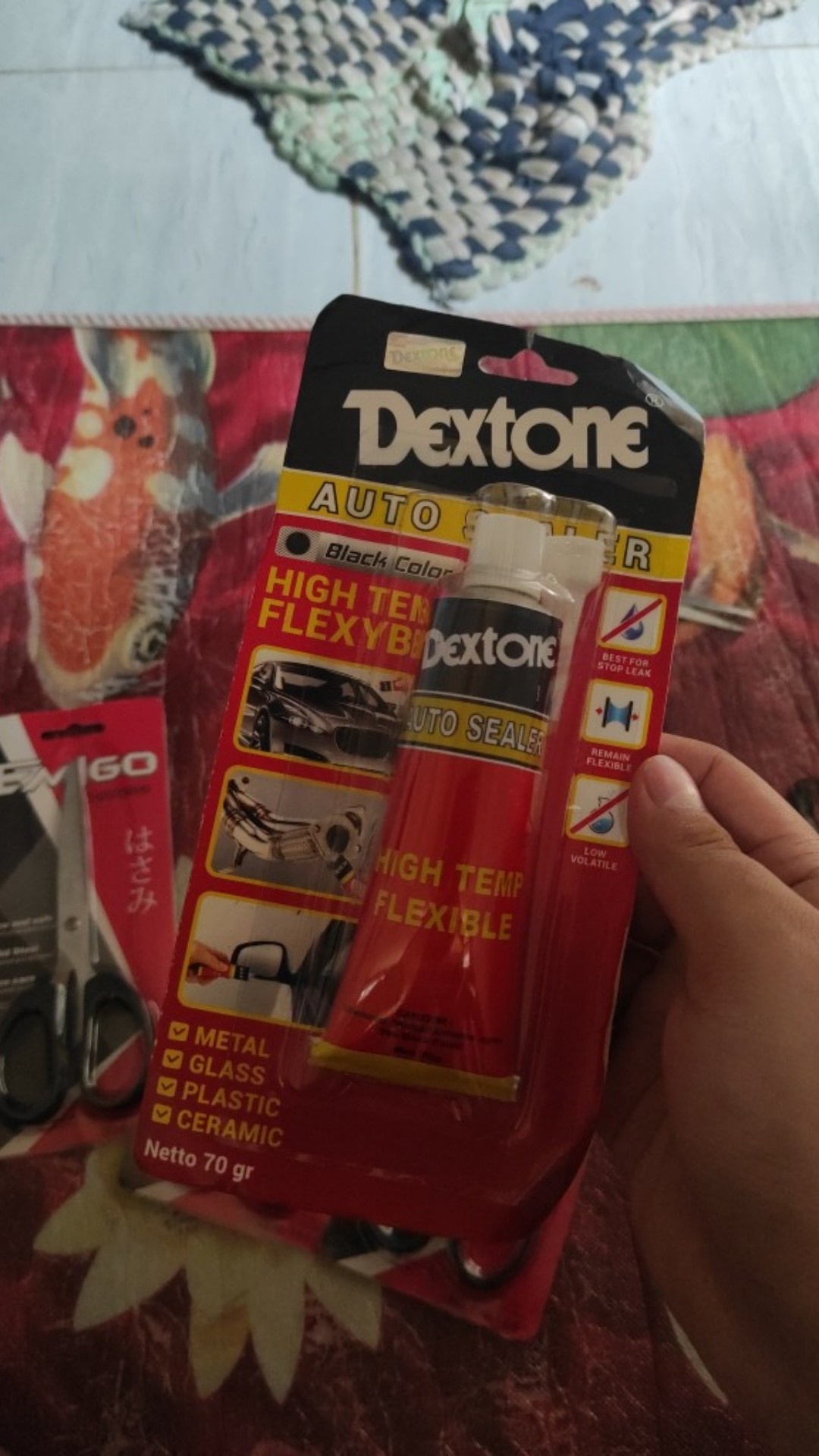 Lem Dextone Auto Sealer 70g Besar Lem Silicone Sealant Kaca Hitam