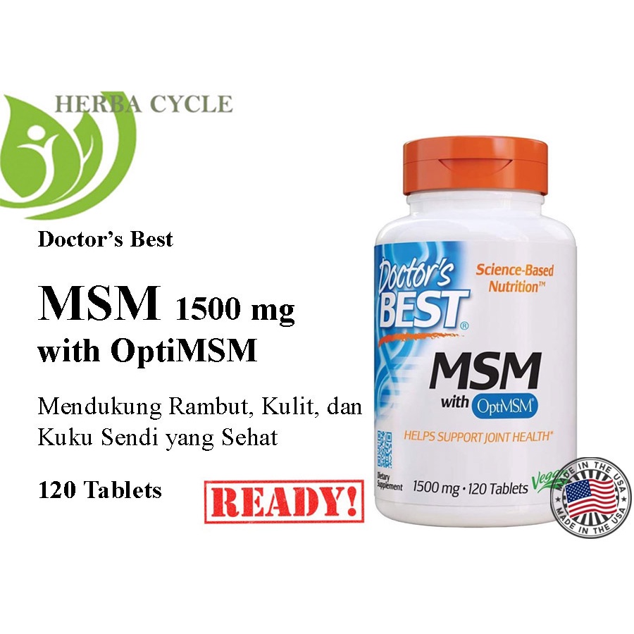 Doctors Best MSM with OptiMSM 1500 mg 120 Tab Dr Best MSM ORI USA