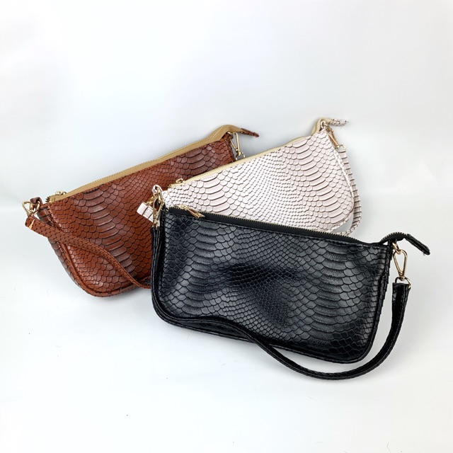 Tas Bahu Croco Vintage Korea 2 tali import murah