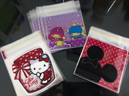 Plastik Fancy Cookies - Kue - Permen - Accessories Purple Twin Star 10x10