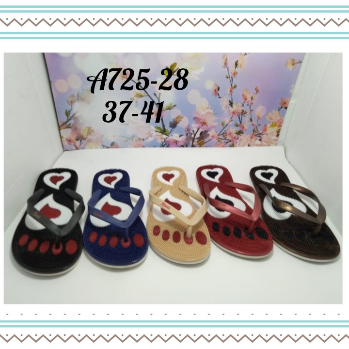 SANDAL WANITA IMPORT MODEL FLAT KASUAL NYAMAN DAN MODIS A725-28 KARIS 37-41