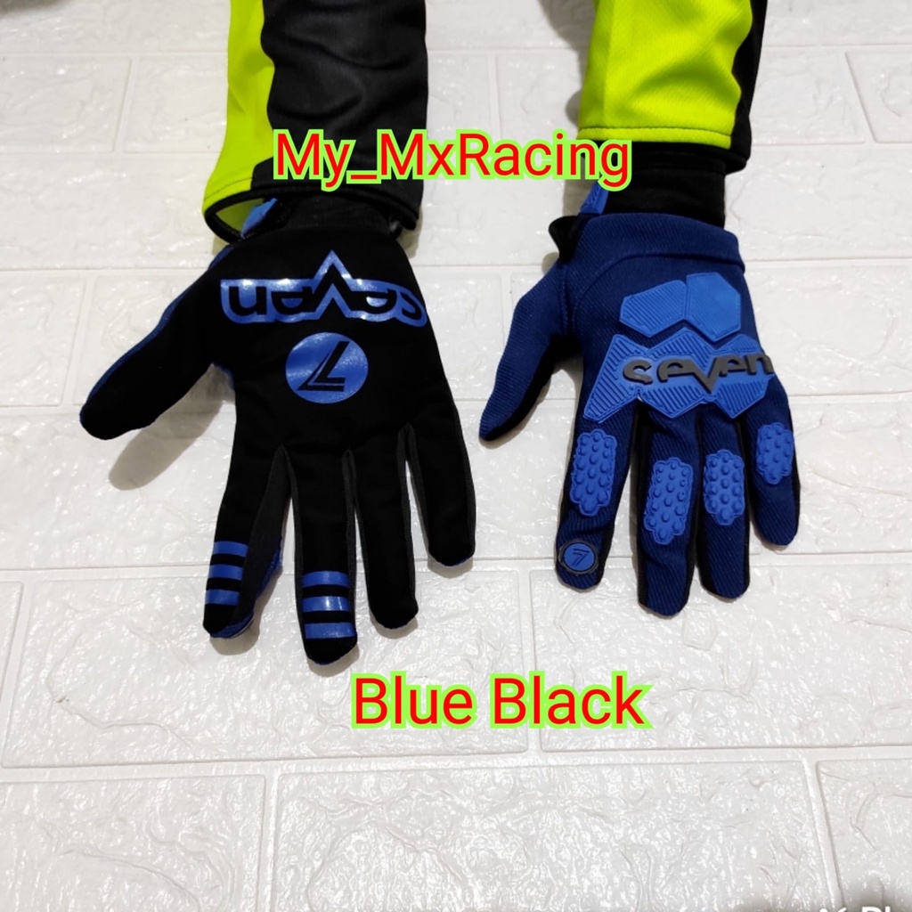 sarung tangan cross trail sarung tangan berkendara gloves anti slip sarung tangan murah bisa cod sarung tangan motor terlaris glove offroad BLUE