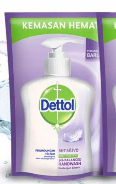 Dettol Sabun Tangan Sensitive 200 ml Refill 2 Pcs 