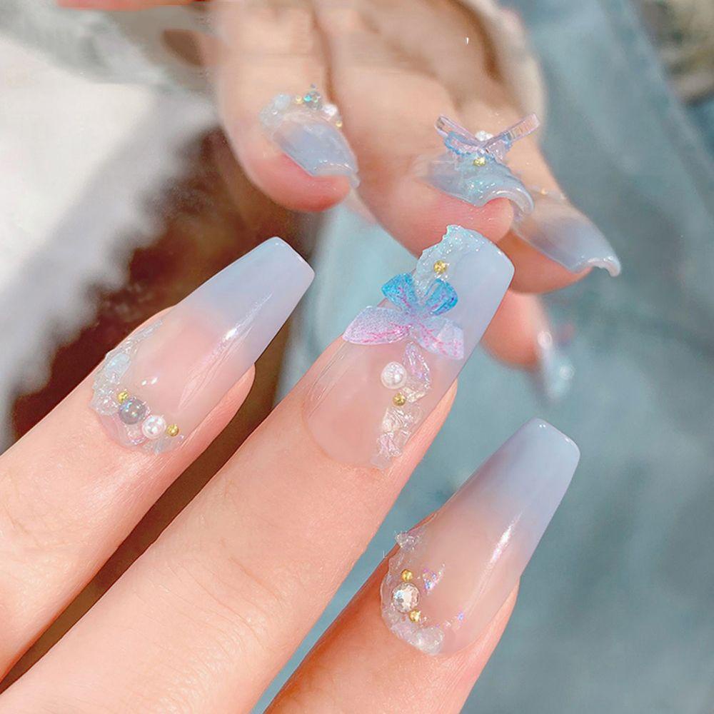 Agustina Nail Art Rhinestones Tidak Teratur Alami Ornamen DIY Craft Permata Kristal 3D Nail Art Dekorasi