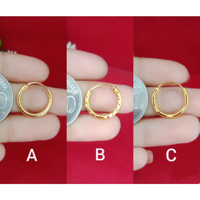 ANTING ANAK KOLONG KUNING YAXIYA ANTING RING DEWASA ANTING KOLONG KUNING ANTING KUNING ANAK ANTING K