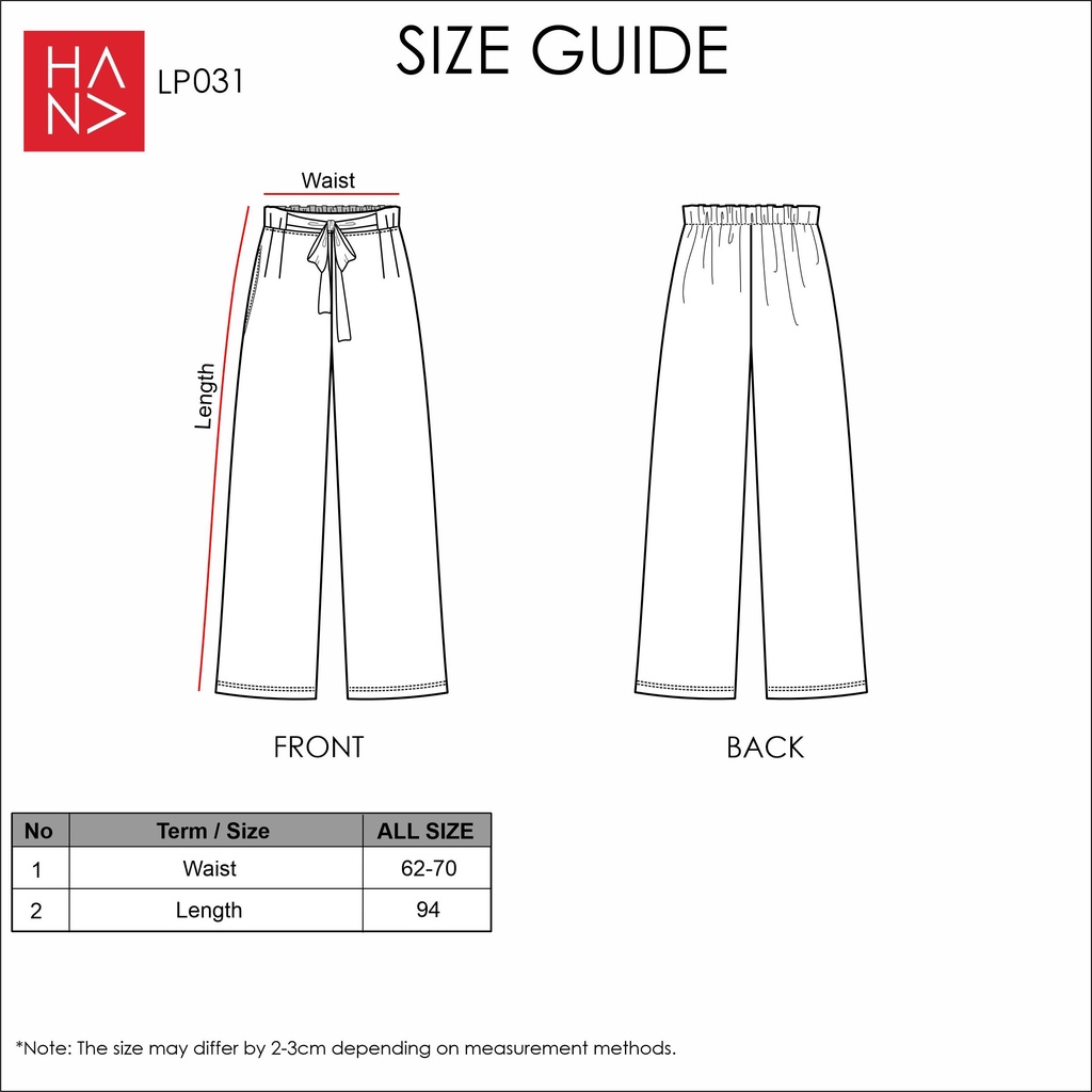 HanaFashion JKT- Ribbony Side Pants Celana Panjang Bahan Wanita - LP031