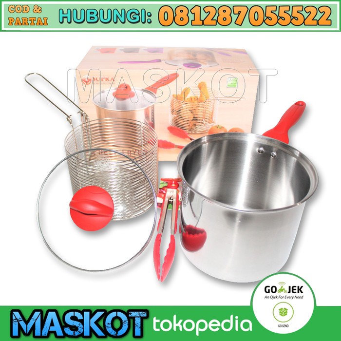 Wajan Ajaib/Kazimina/Asli/Original LP427 [20Cm] Deep Fryer Supra Stainless Penggorengan French Frie