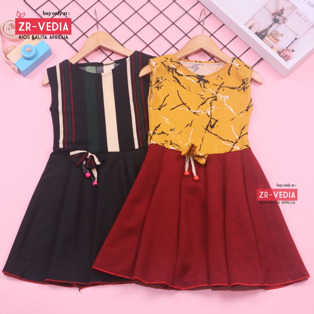 Dress Angel uk 3-4 Tahun / Dres Anak Perempuan Cewek Baju Motif Murah Casual Pesta Yukensi Adem kiosbalitaaprilia