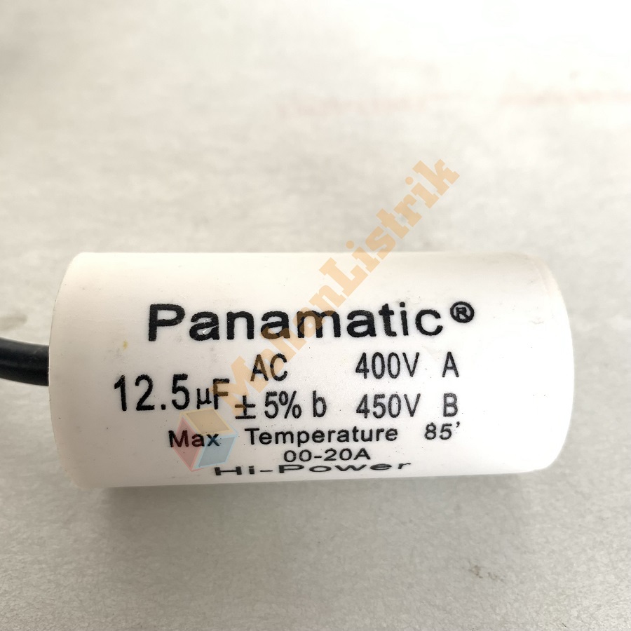 KAPASITOR BULAT PANAMATIC 12.5UF  CAPASITOR BULAT 12.5UF MESIN CUCI