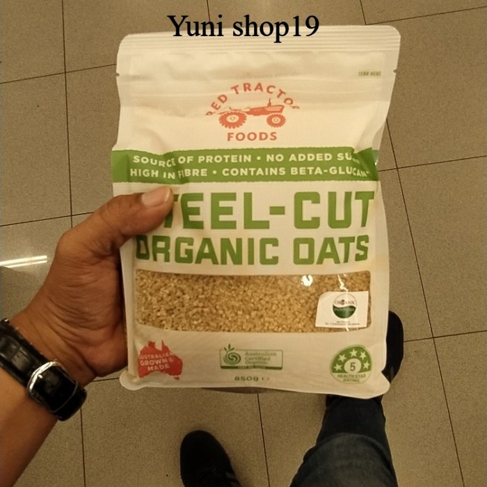 

cereal organic red tractor steel cut oat 850gr