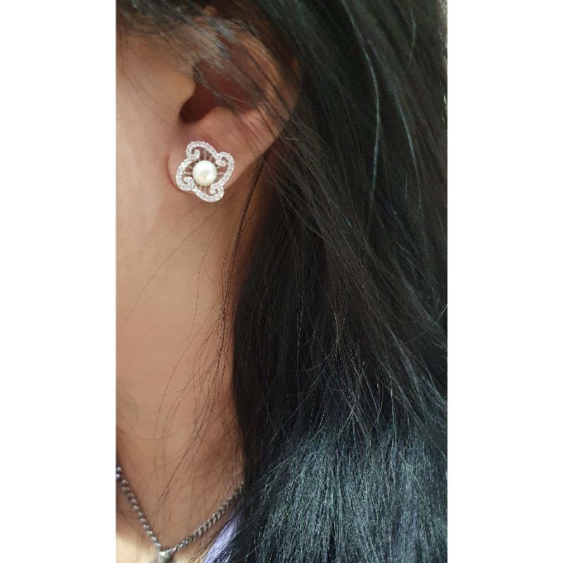 Anting Silver925 Perak Premium Quality Mata kilau Anti Karat anti alergi anting premium N-151