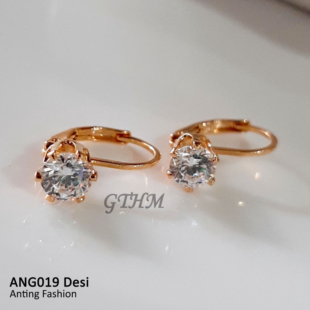 anting desi kait silver simple imut bs di pakai anak dan dewasa untuk telinga kecil awet lapis emas